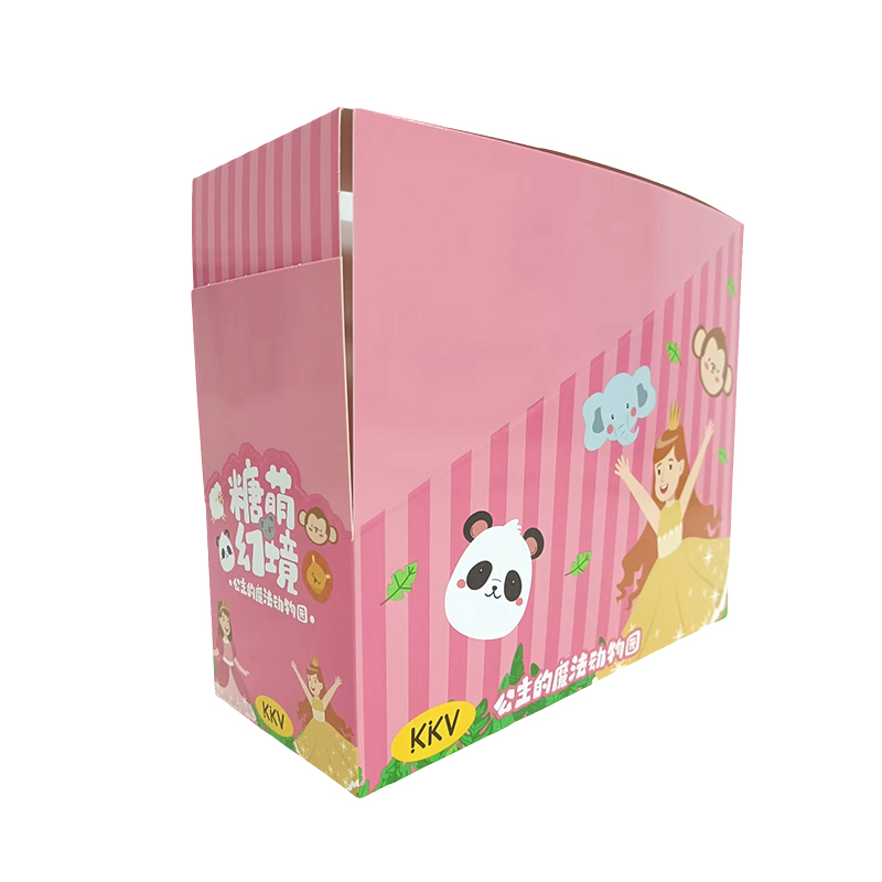 400g hvidt kortudskrivning og genlykket film, Lollipop PDQ Paper Display Box