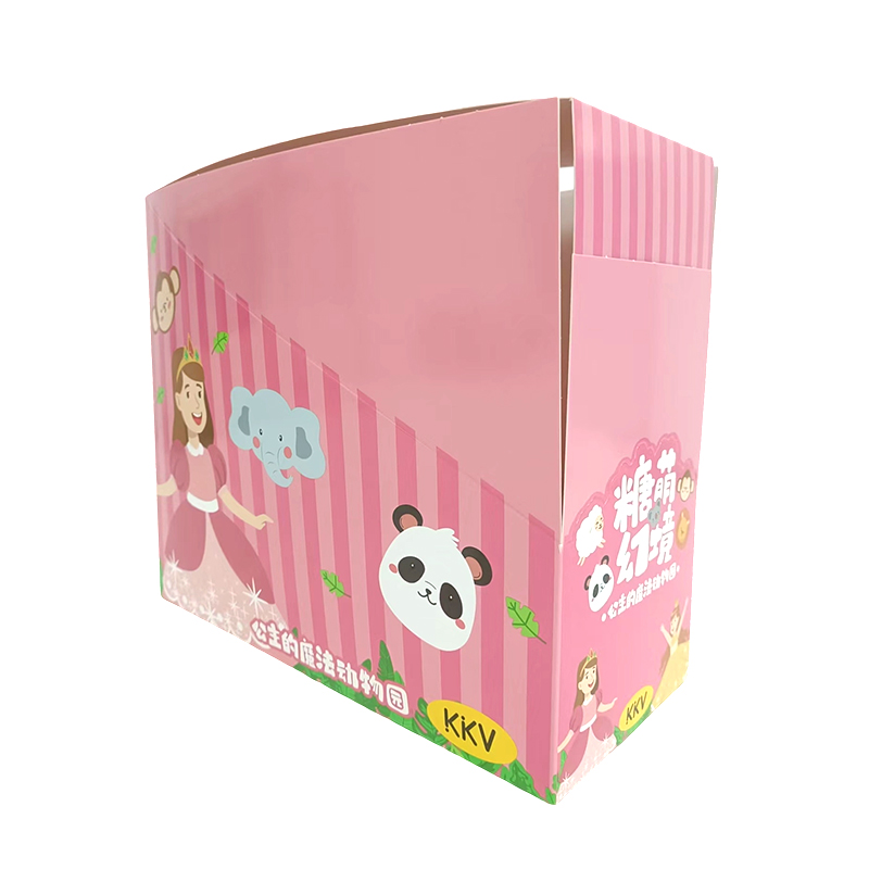 400g hvidt kortudskrivning og genlykket film, Lollipop PDQ Paper Display Box