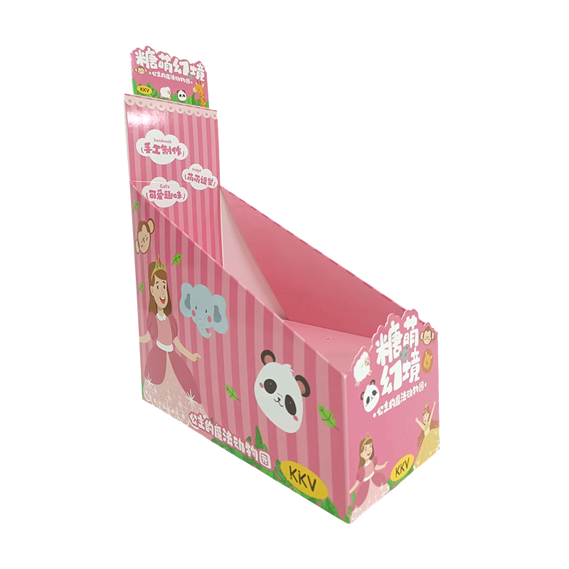 400g hvidt kortudskrivning og genlykket film, Lollipop PDQ Paper Display Box